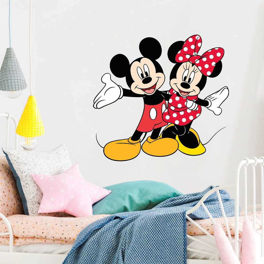 Chuột Mickey Giấy Dán Tường Trẻ Em Trang Trí Phòng Tranh Mickey Minnie Chống Thấm Nước Hoạt Hình Tự 