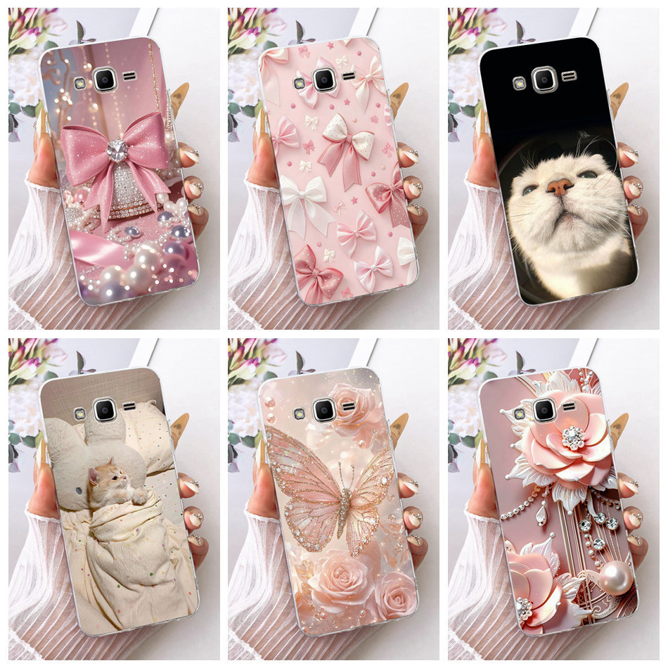 Dành Cho Samsung Galaxy J2 Prime J2 Ace Grand Prime G530 G531F G532G Mới Thanh Lịch Họa Tiết Mèo Vỏ 