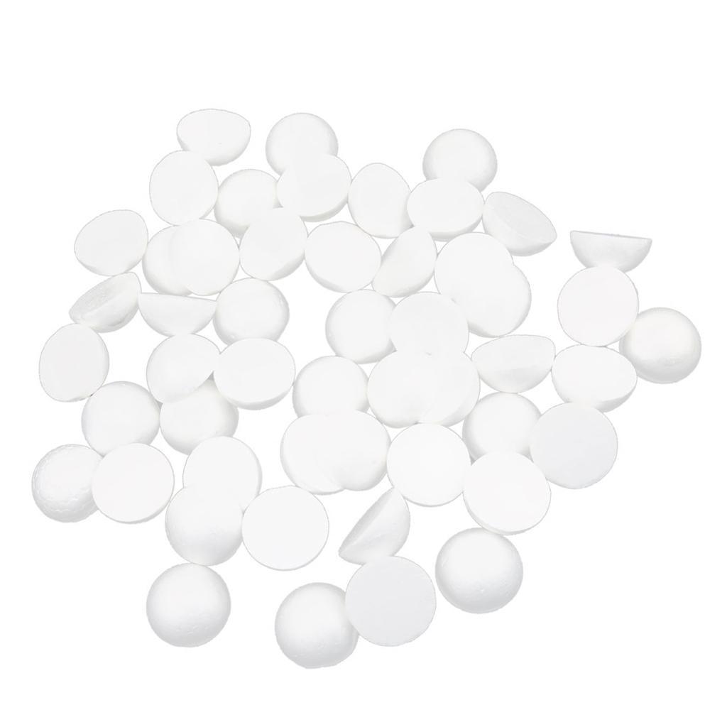 Bộ 50 50 Mm Trắng Mô Hình Thủ Công Polystyrene Bọt Bóng Quả Cầu Chất Liệu DIY