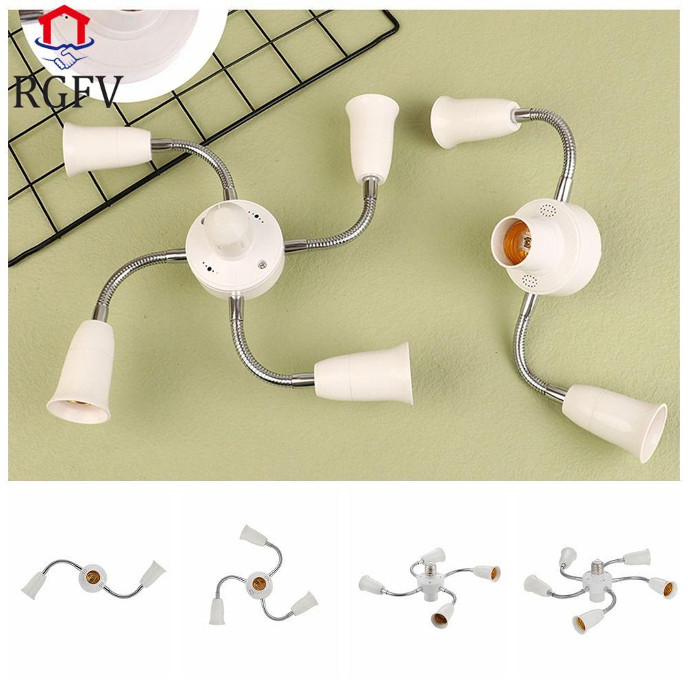 Bộ chuyển đổi giá đỡ đèn RGFV E27, E27 sang E27 có ống nối dài Bộ chia ổ cắm đèn E27, Phụ kiện chiếu