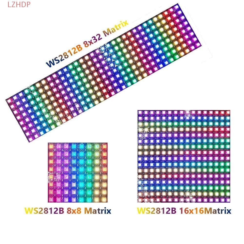 Bảng điều khiển Led Pixels LZHDP Linh hoạt WS2812 WS2812B RGB LED 8x8 16x16 8x32 Đèn bảng điều khiển