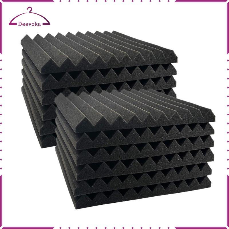 12 Chiếc Studio Acoustic Foam Panel 12 "X 12" KTV Cách Âm Bọt Biển Tường Gạch