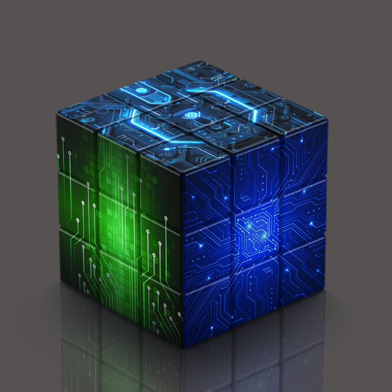 rubik rs3m v5 moyu rs3m v5 Khoa học viễn tưởng Tương lai Gió Tuyến Rubik's Cube 3 Mẫu sáng tạo Đồ ch