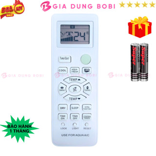 Điều khiển điều hòa AQUA Mã 06, remote máy lạnh AQA-RV10QA3 - Tặng kèm pin - Gia Dụng Bo Bi