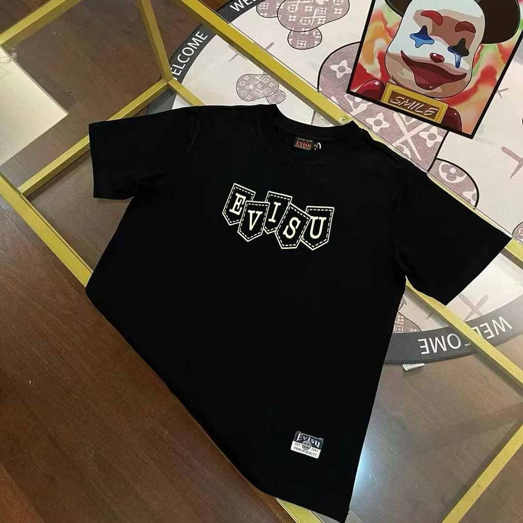 Áo sơ mi Thần Tài EVISU, cổ điển nam nữ, 6XL, 100% cotton, thiết kế sang trọng