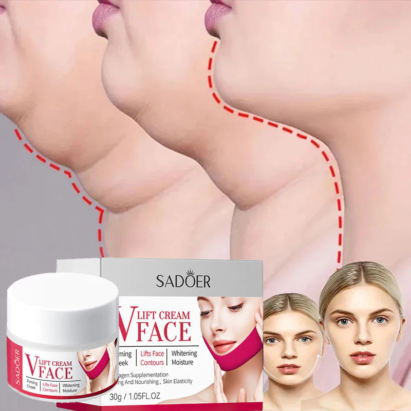 Kem định hình da mặt - Giảm Jowls với hiệu ứng nâng chữ V ngay lập tức | Xác định khuôn mặt