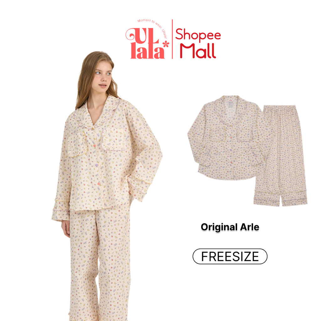 Ullala Pajamas Arle bộ ngủ mặc nhà nữ dài tay Freesize