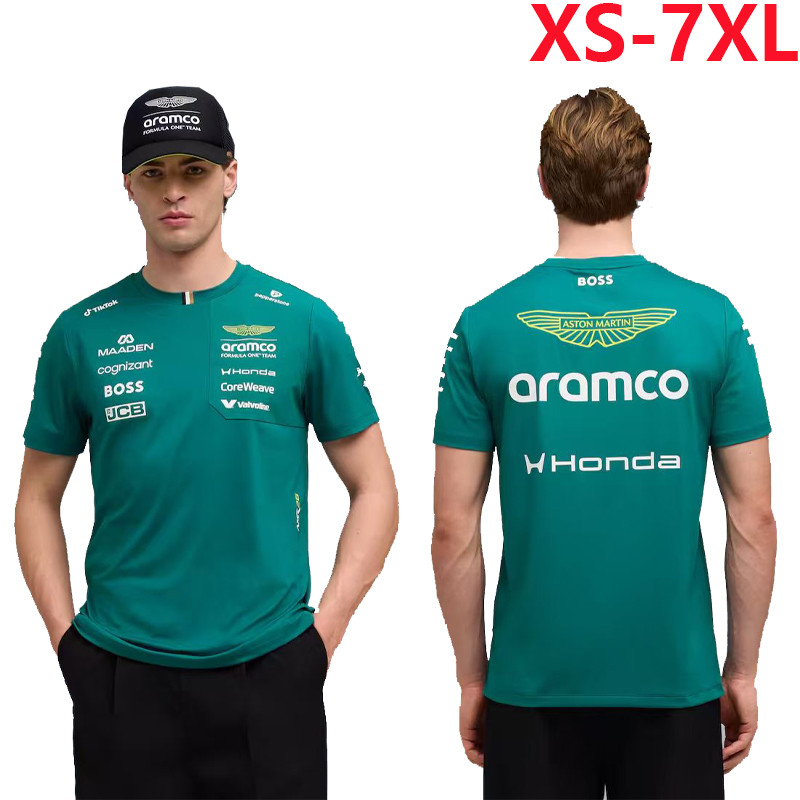 2026 Áo thun ngắn tay Unisex F1 mới + F1 Aston Martin Racing Team Jersey