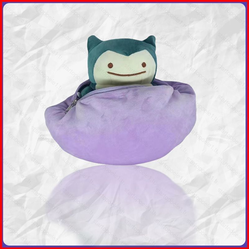 ST1 Pokemon Snorlax x Ditto Plushie Có Thể Đảo Ngược Sang Trọng Lật Đồ Chơi Nhồi Bông Đồng Hành Gối 