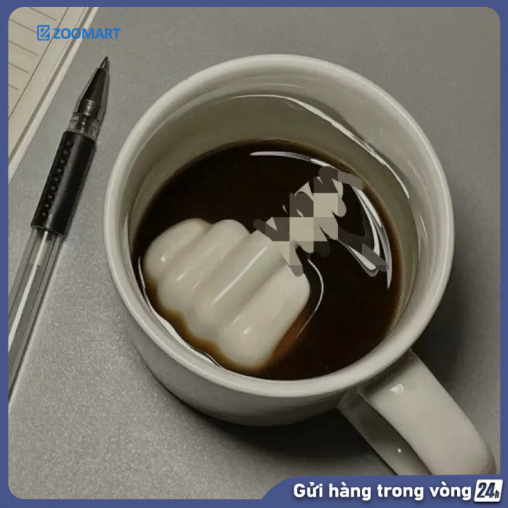 Cốc sứ hình ngón tay kèm hộp 300ml siêu hài hước Cốc troll，Chất liệu Sứ，Dung tích 300ml，Ngộ nghĩnh /