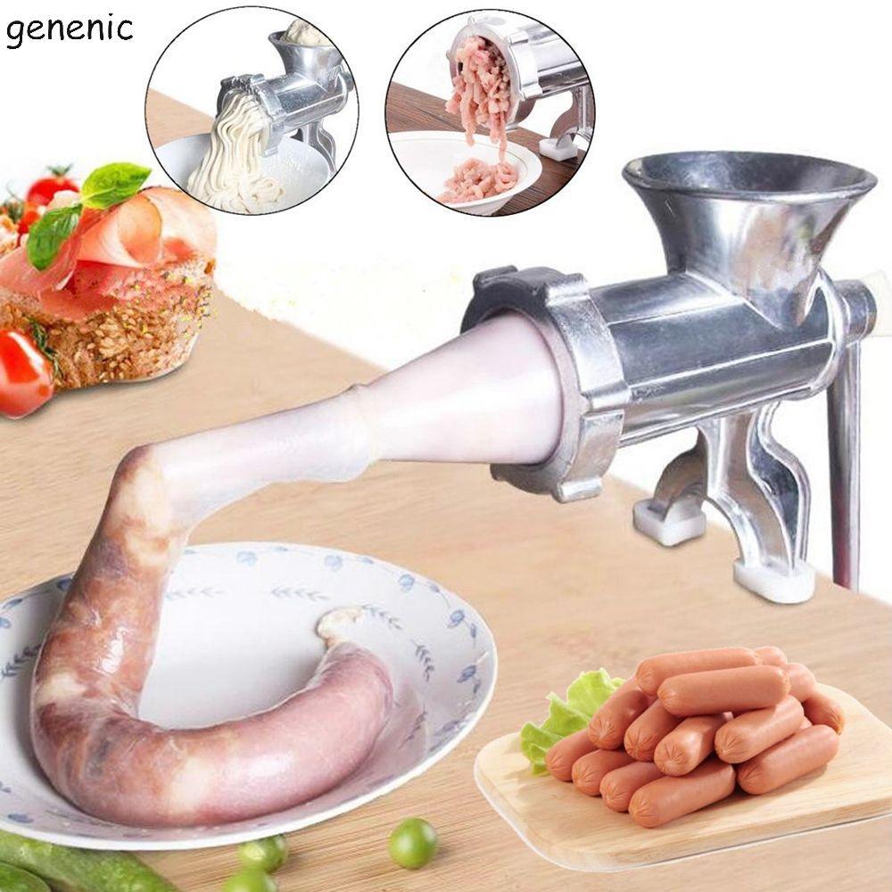 GENENIC Máy Xay Thịt Mì Hợp Kim Nhôm Nấu Ăn Tay Hoạt Động Món Ăn Hướng Dẫn Sử Dụng Máy Làm Pasta