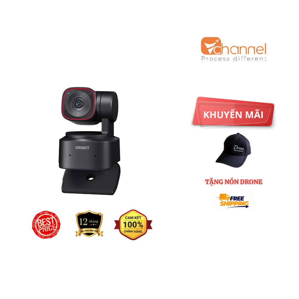 Webcam OBSBOT Tiny 2 Lite Tracking Hình Ảnh 4K - Bảo Hành 12 Tháng