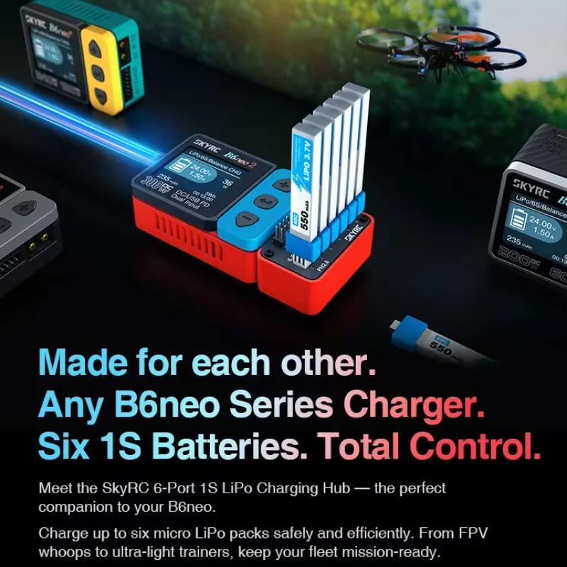 WSS 1 Cái OSH 6 Cổng 1S Trung Tâm Sạc Pin Cho LiPo LiFe Li-ion LiHV Hỗ Trợ B6neo B6neo 2 B6neo + B6A