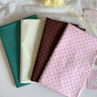 Ins Tất Cả Trận Đấu Chấm Bi In Vải Homewear Phụ Kiện Tóc Túi Váy Quần Áo Trẻ Em Phong Cách Hàn Quốc Vải Cotton