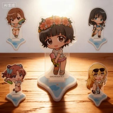 Standee Anime A Certain Scientific Railgun Chibi Mô Hình Mica Acrylic Trang Trí Bàn Học Toaru Kagaku