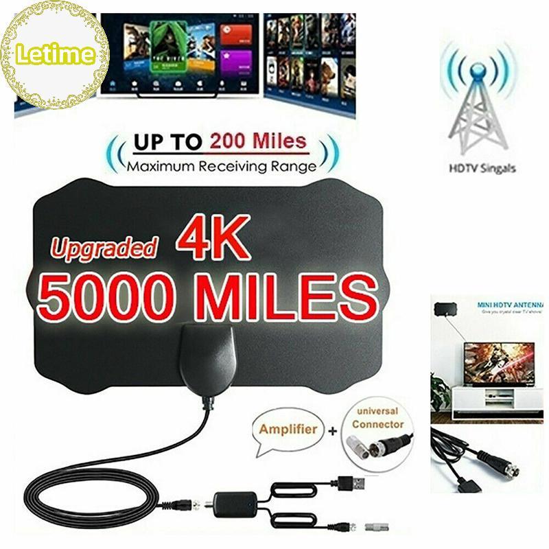 Letime 5000 Mile Range HDTV Ăng-ten 4K HD TV kỹ thuật số trong nhà Bộ khuếch đại tín hiệu trên không