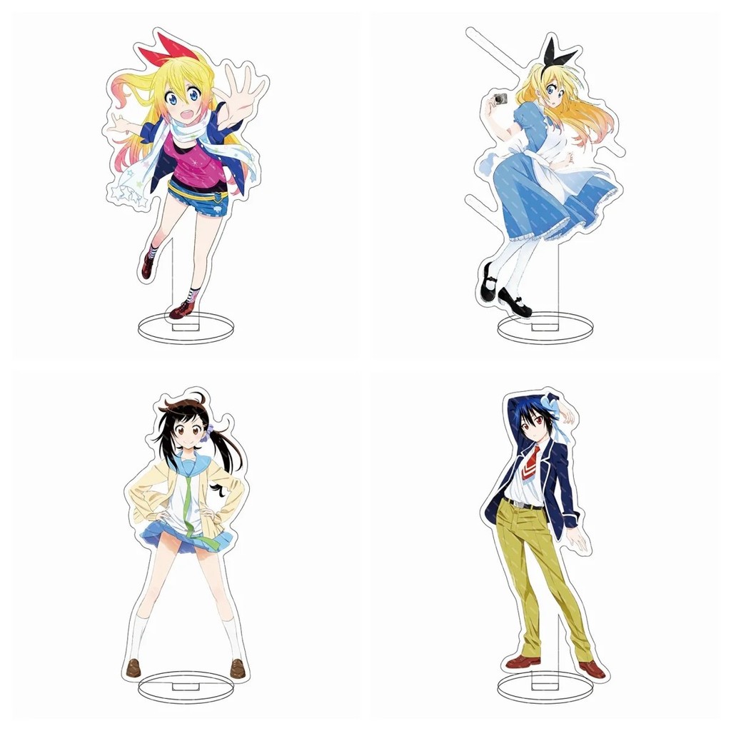Standee Anime Nisekoi mô hình mica nhân vật Chitoge Kirisaki Kosaki Onodera trang trí bàn học sưu tầ
