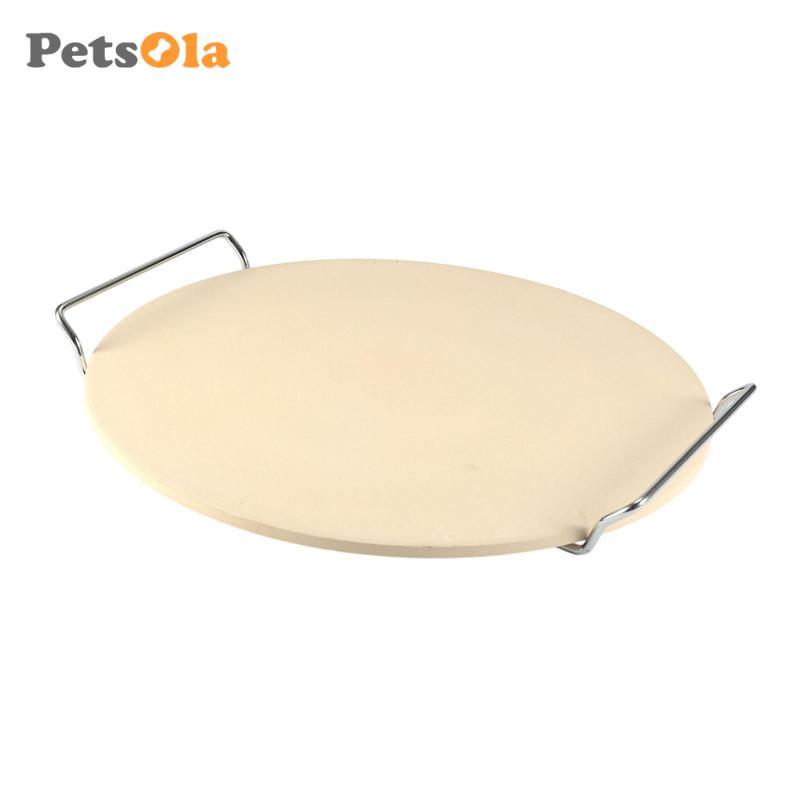 PETSOLA Pizza Đá Cho Lò Nướng, Đá Nướng Cho Phụ Kiện Nướng Tiện Lợi Có Giá Đỡ Nướng Bánh Pizza giòn Bánh Mì Nướng Nướng