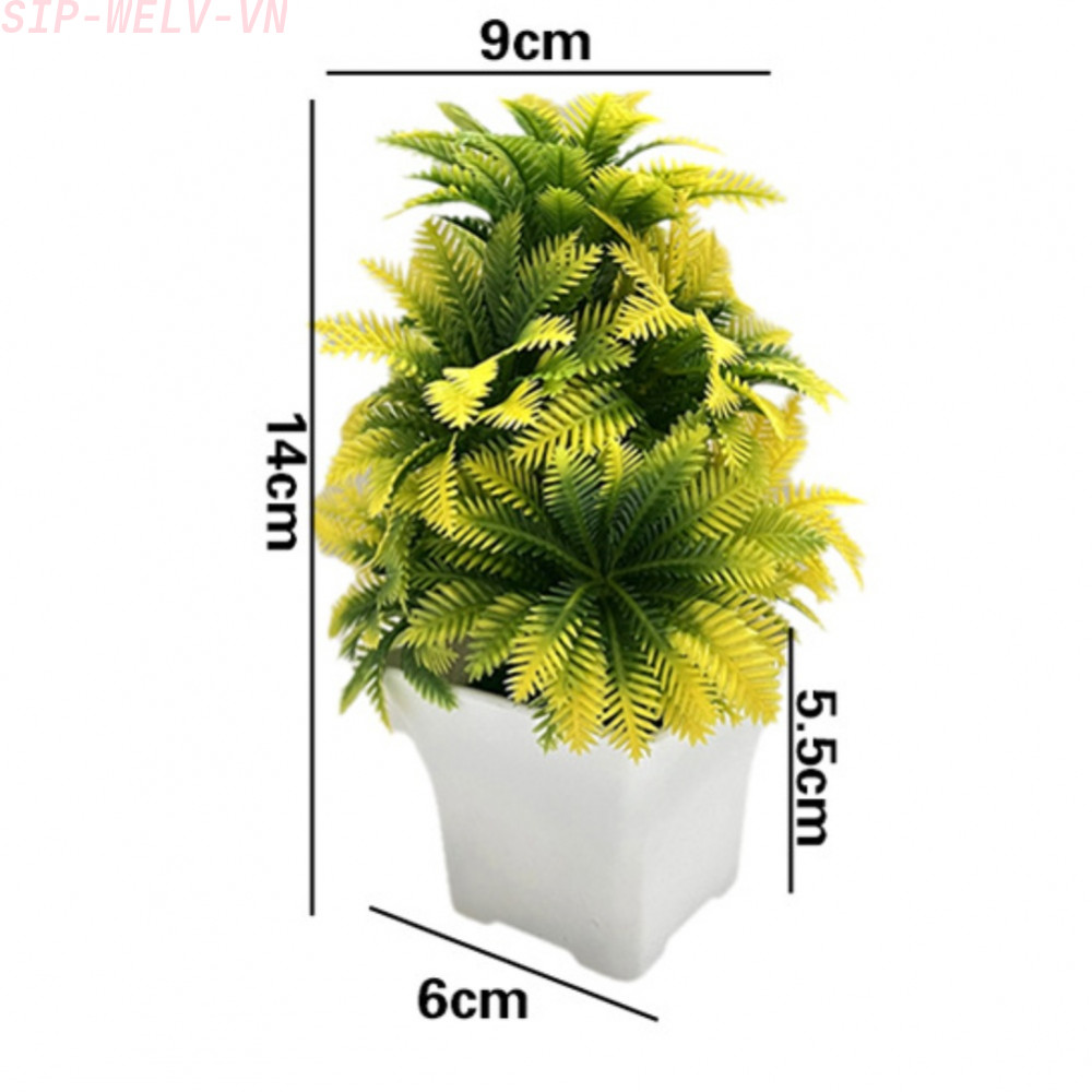 {WELV}Artificial Coconut Leaves Potted Plant for Wedding Photography Home Decor