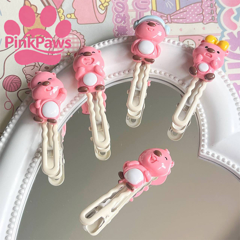 🩰PinkPaws Kẹp tóc loopy dễ thương kẹp tóc nữ hải ly hình hoạt hình