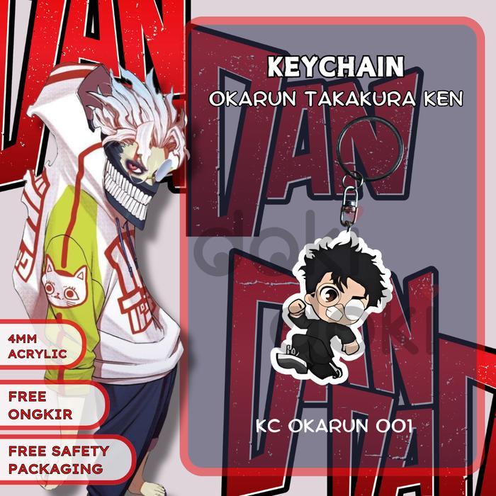 DOKI DOKI GANTUNGAN KUNCI KEYCHAIN ANIME OKARUN TAKAKURA KEN DANDADAN 2 SISI - KC OKARUN 001