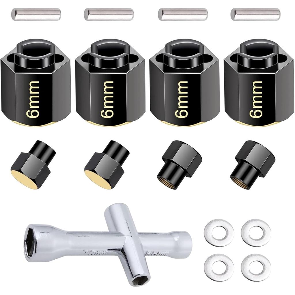 HobbyPark Brass Hex Extension cho TRX4M Nâng cấp các bộ phận Bánh xe mở rộng Hex Hubs Extenders Offs