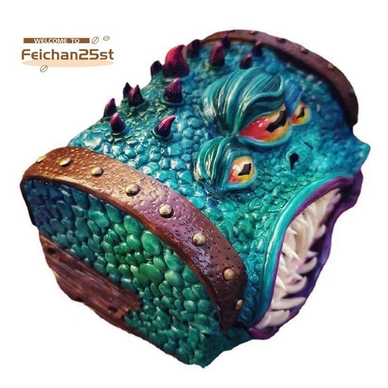 Mimic Ngực DND Dice Box Fit Polyhedral Xúc xắc Nhập Vai Để Bàn Chơi Game Trang Trí Nhà Cửa Nhựa Mimi