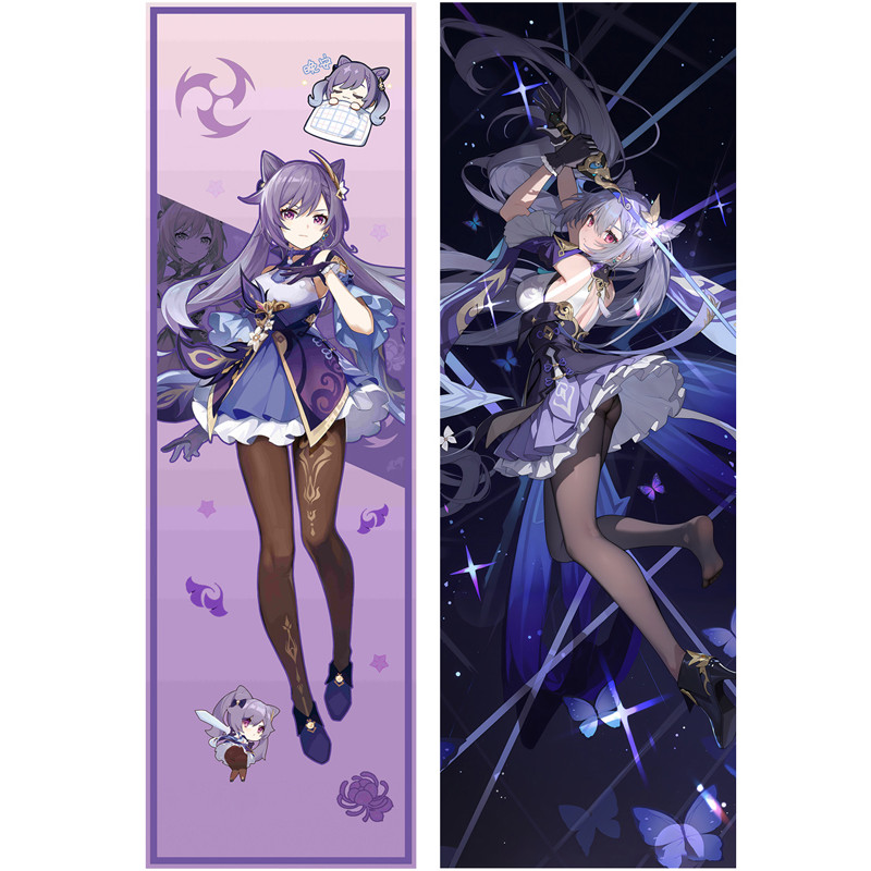 Genshin Impact Keqing Gối Có Tokisaki Kurumi Dakimakura Vỏ Chăn Ga Gối Hai Mặt Ôm Thân Vỏ Gối