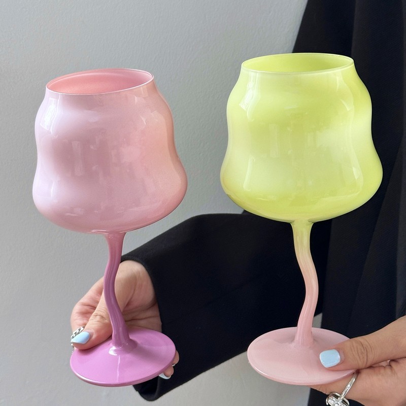 Candy Series Girl Heart Cream Cloud Glass Dopamine Glass Macaron Glass Cốc thủy tinh Cocktail Glass