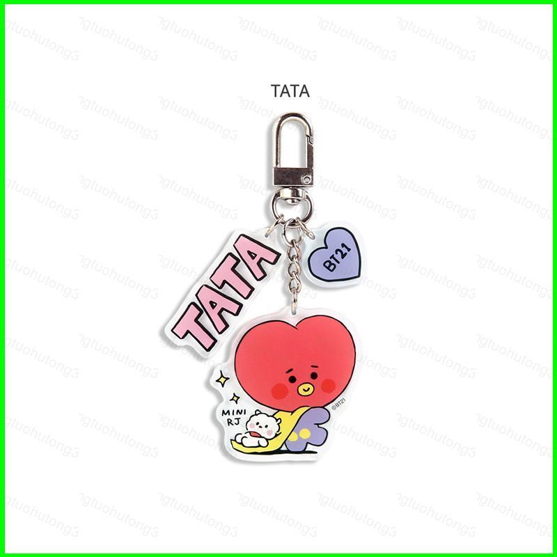 HT3 BTS BT21 KOYA RJ SHOOKY MANG MINI Acrylic Móc Khóa Nhân Vật Dễ Thương Túi Charm TH3