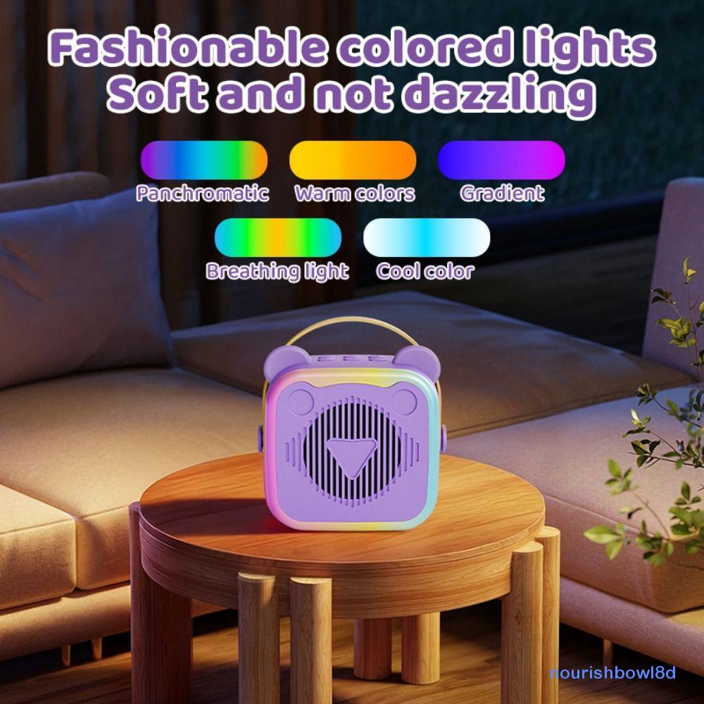 Máy Karaoke Mini NOURISHBOW, Âm Thanh Bluetooth Mini HIFI Surround, Tai Nghe 3.5 Mm Sạc USB Micro Kh