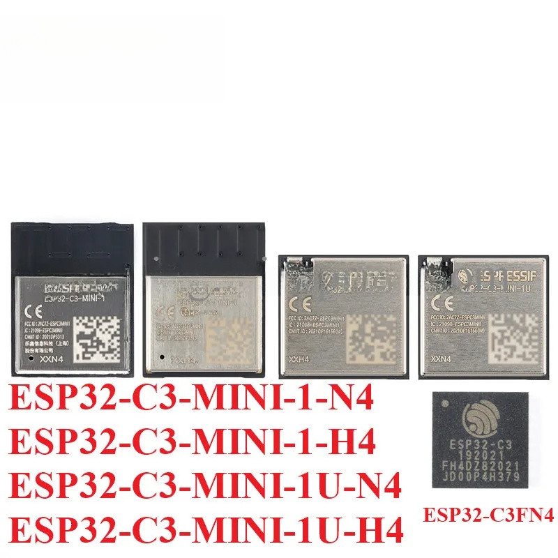ESP32-C3-MINI-1 ESP32-C3-MINI-1U ESP32-C3 ESP32-C3FN4 Chế độ kép 2.4GHz WiFi Bluetooth tương thích B