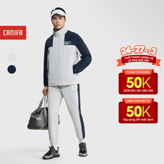Áo khoác active nam CANIFA cổ cao dài tay chất liệu cản gió 8OT25W025
