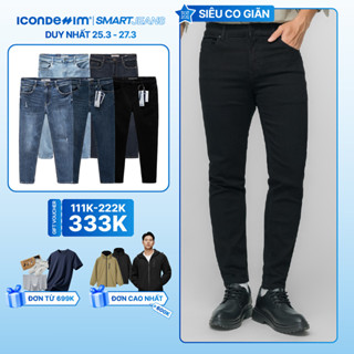 Quần jeans nam cao cấp ICONDENIM, quần bò smart fit tôn dáng , siêu co giãn 4 chiều, SMARTJEANS