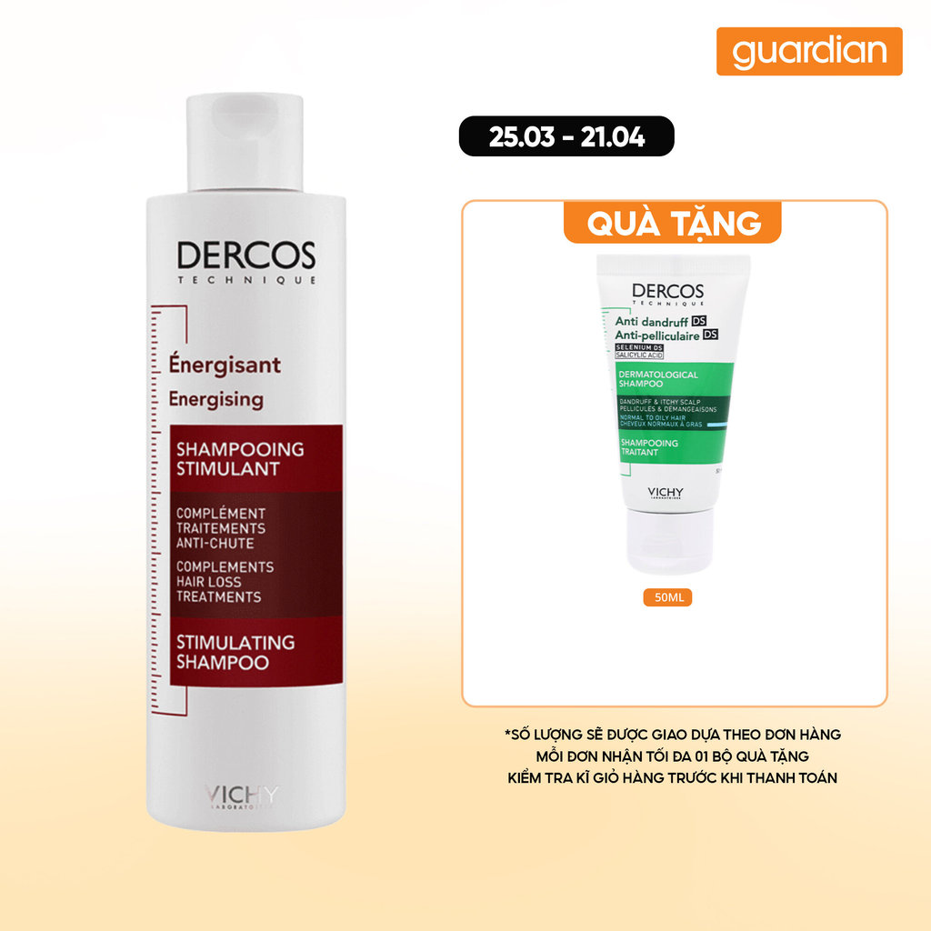 Dầu Gội Giảm Gãy Rụng Vichy Dercos Cho Da Đầu Nhạy Cảm 200Ml