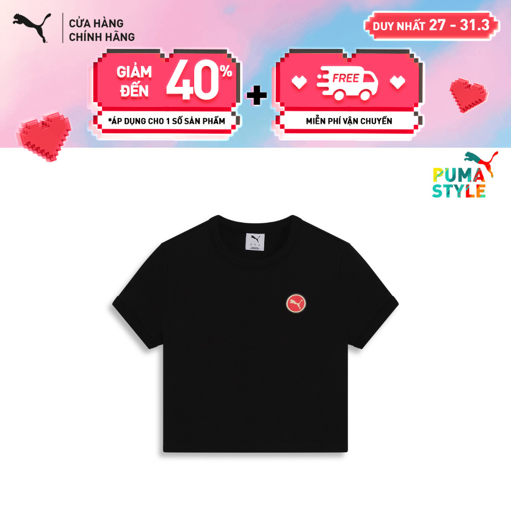 Áo Thun Baby Tee PUMA Nữ GAME ON Graphic SS