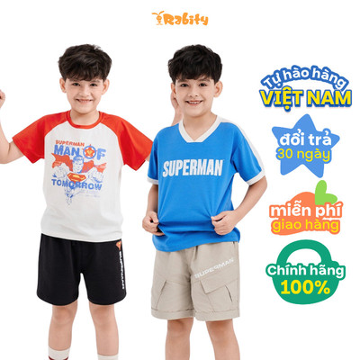   Áo thun tay ngắn Superman DC bé trai Rabity 100.002