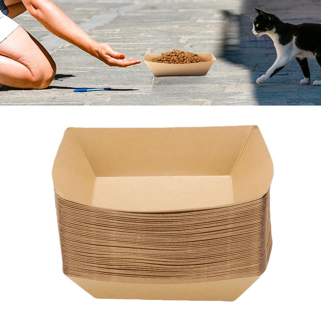 keipong-VN 50 Con 16oz Giấy Thực Phẩm Thuyền Khay Có Thể Tái Sử Dụng Kraft Bát Thú Cưng cho Khoai Tâ