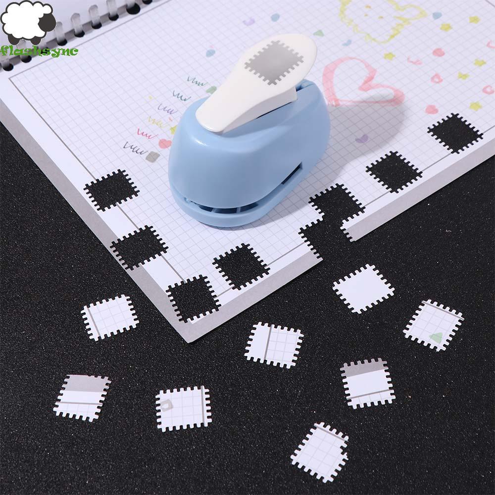 FLASHSYNC Stamp Border Punch, Stamp Shape Hole Puncher Embossing Machine, Văn phòng phẩm Punching Ma