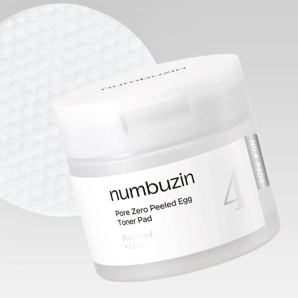 numbuzin Zero Pore Boiled Egg Cotton Pad Toner Number Skin Care Moisturizing Hydrating