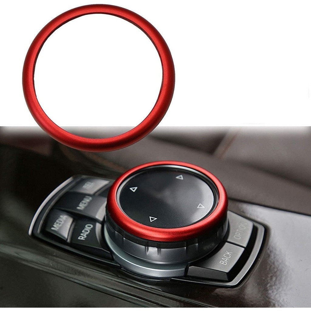 Xotic Tech Center Console Điều khiển đa phương tiện Bộ điều khiển iDrive Núm bọc vòng Viền Tương thí