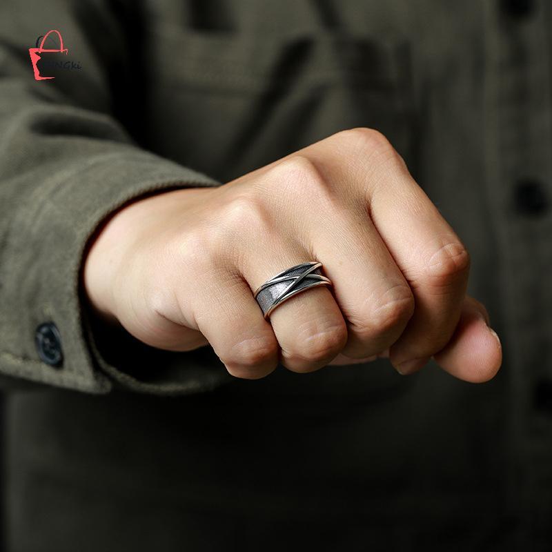 Nhẫn Retro Thời Gian Không Gian Goku Black Style Punk Gothic, Dành Cho Nam và Unisex, Quà Tặng Perfe