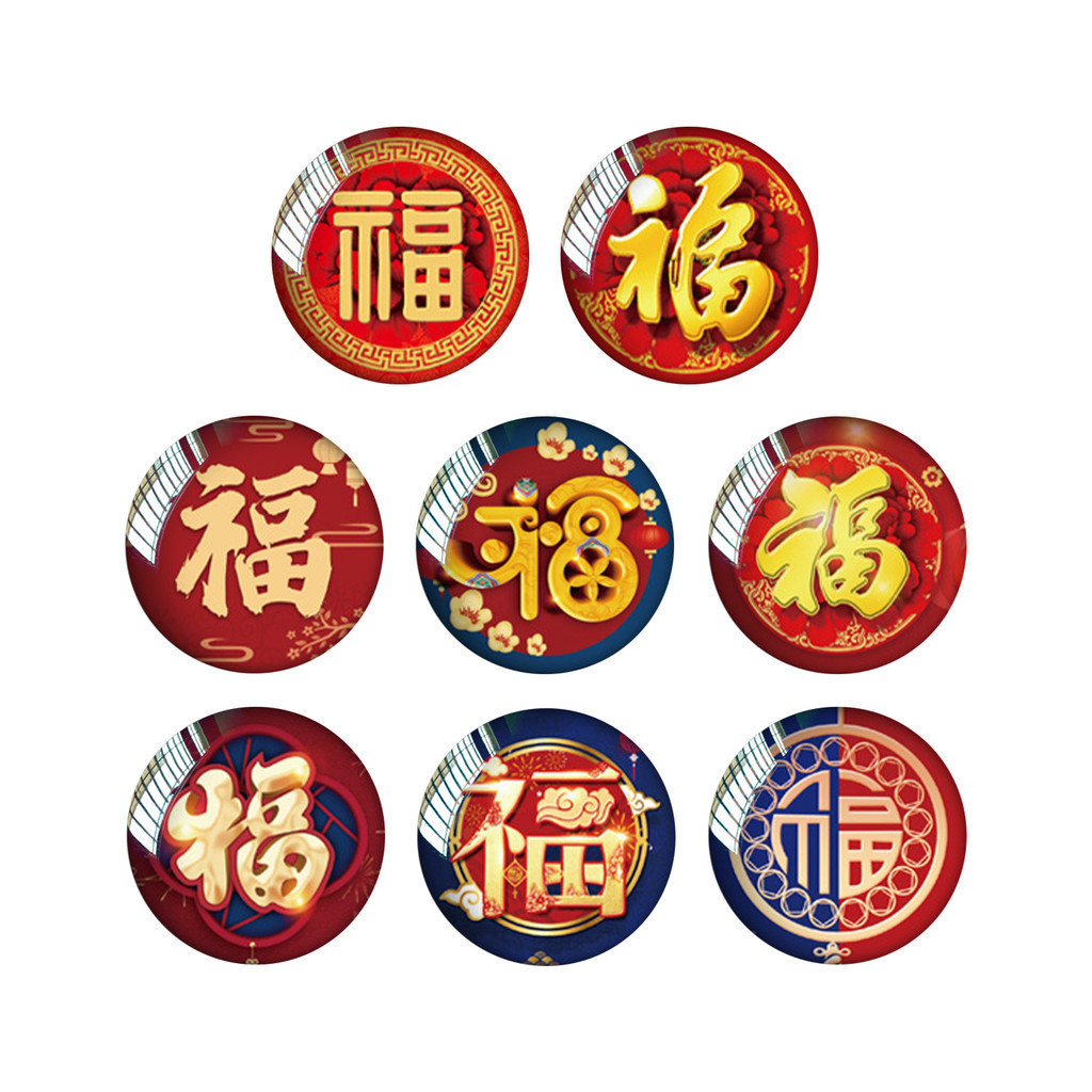 New Product#New Year Decoration Fridge Magnet New Year Blessing Sticker Atmosphere Decoration Orname