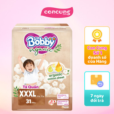 Tã quần Bobby Organic XXXL31 Miếng
