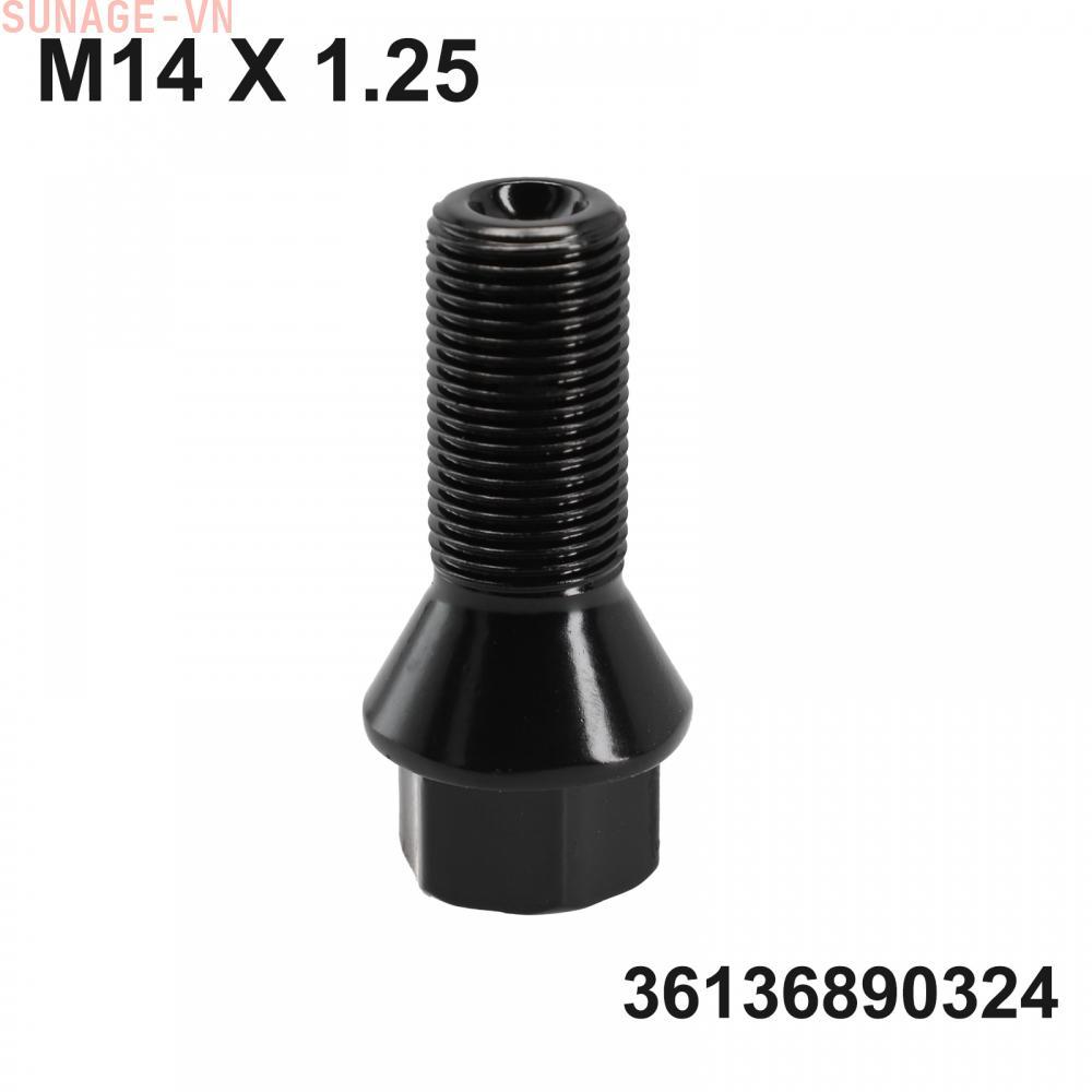 【SUNAGE】36136890324  For BMW Wheel Nut Stud Bolt M14 X 1.25 Black F25 X3 High Quality【HOT Fashion】
