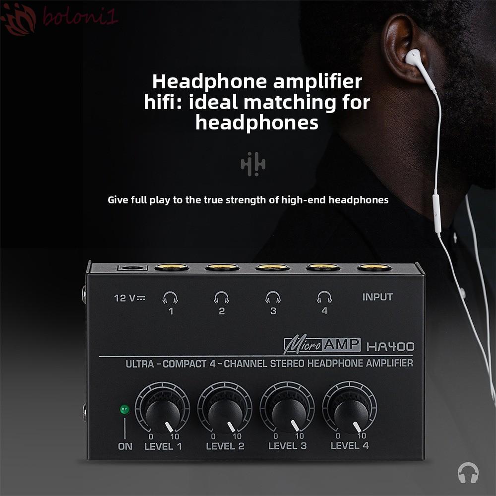 [COD] Bộ khuếch đại 4 kênh HA400, Bộ khuếch đại âm thanh siêu nhỏ HA400 4 đầu ra 4 kênh, Tai nghe kh