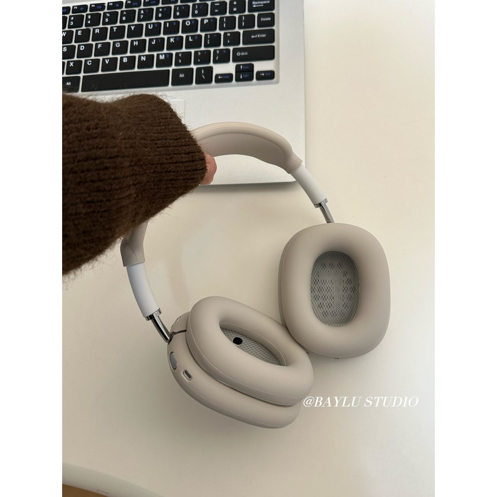 Hàn Quốc ins Blogger Cùng Phong Cách Silicon Lỏng Nhẹ Màu Xám Airpod max2 Hộp Bảo Vệ Thế Hệ Thích Hợ