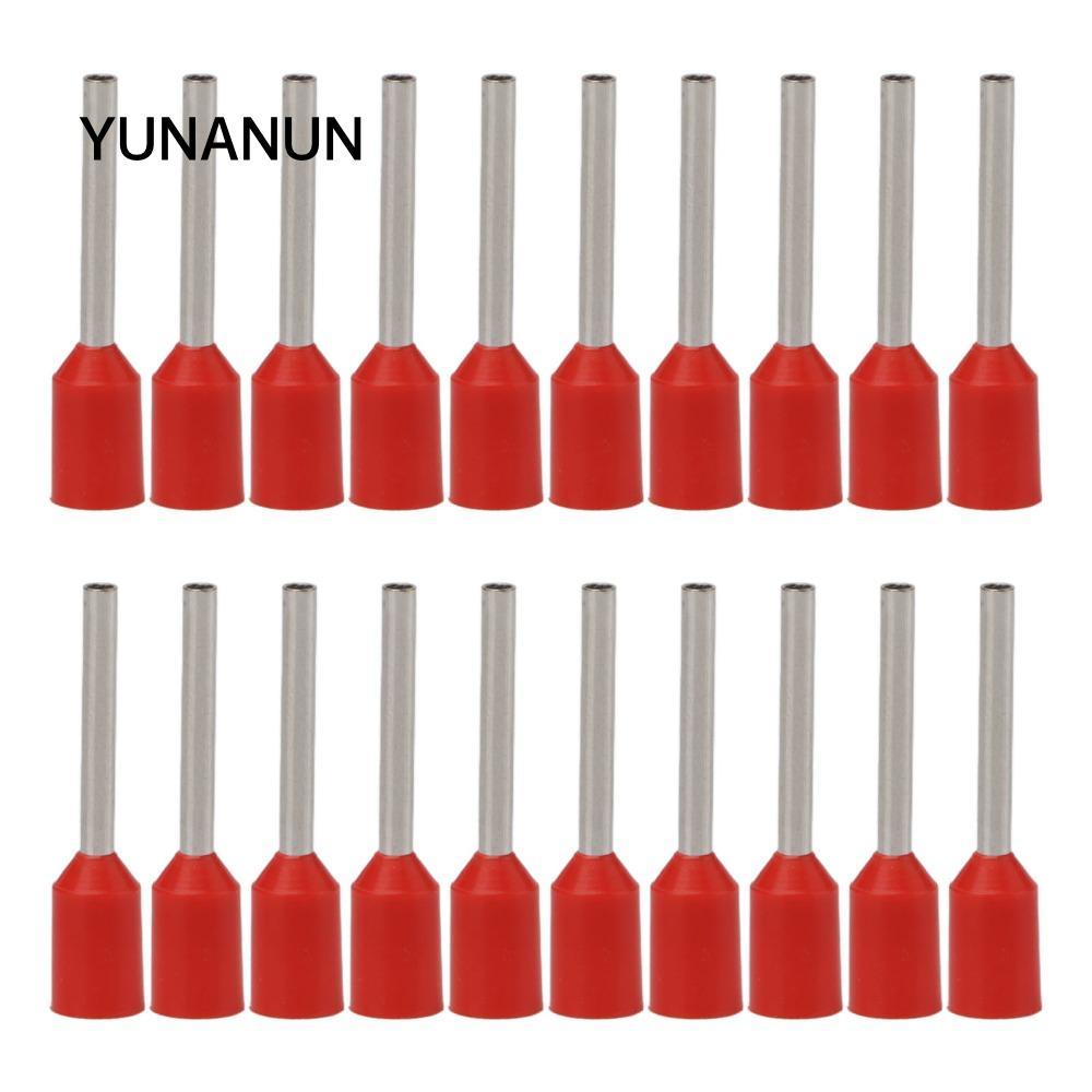 YUNAUN 1000 Chiếc Thiết Bị Đầu Cuối Ferrules Cách Nhiệt, Chất Liệu Đồng Bộ Đầu Nối Ferrule Dây Đỏ, C