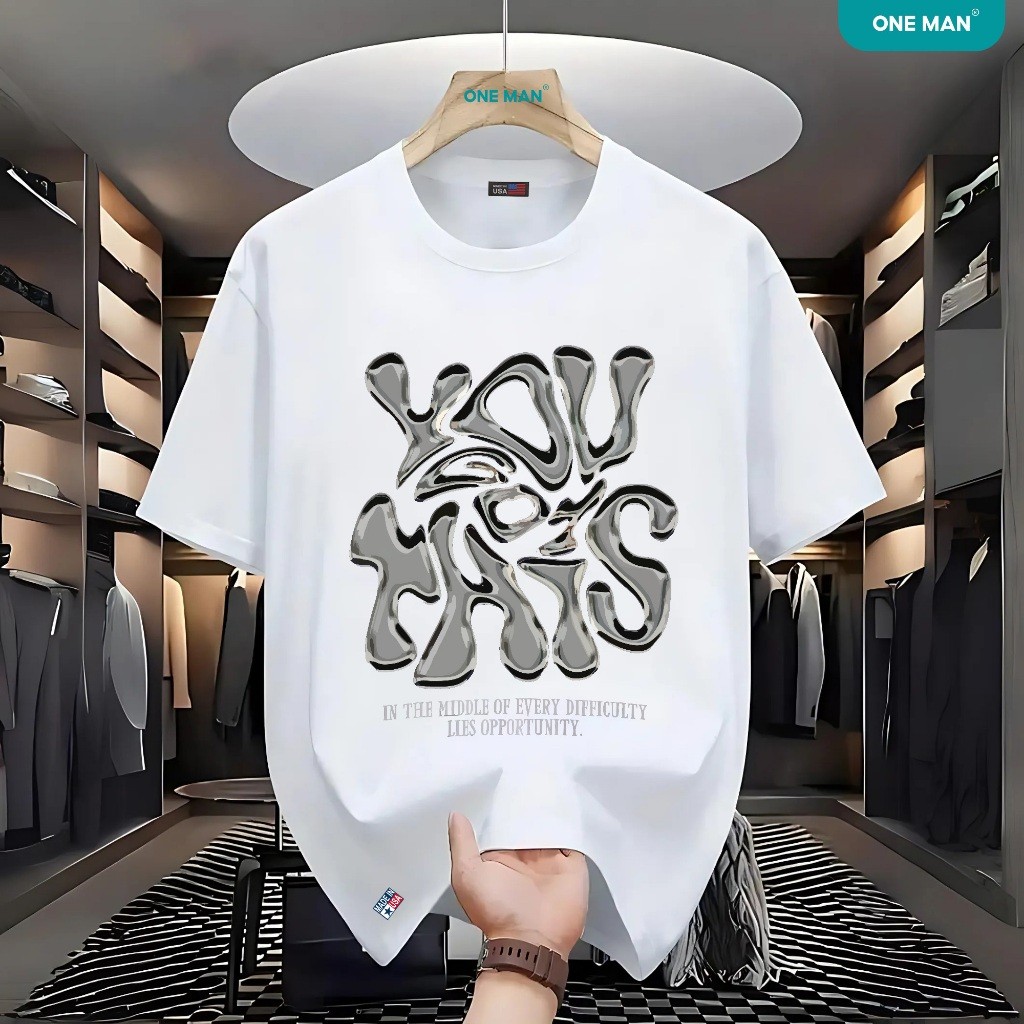 (COD) Áo thun nam nữ 100 cotton cao cấp nhập khẩu ONE MAN phong cách năng động cá tính ngầu unisex A