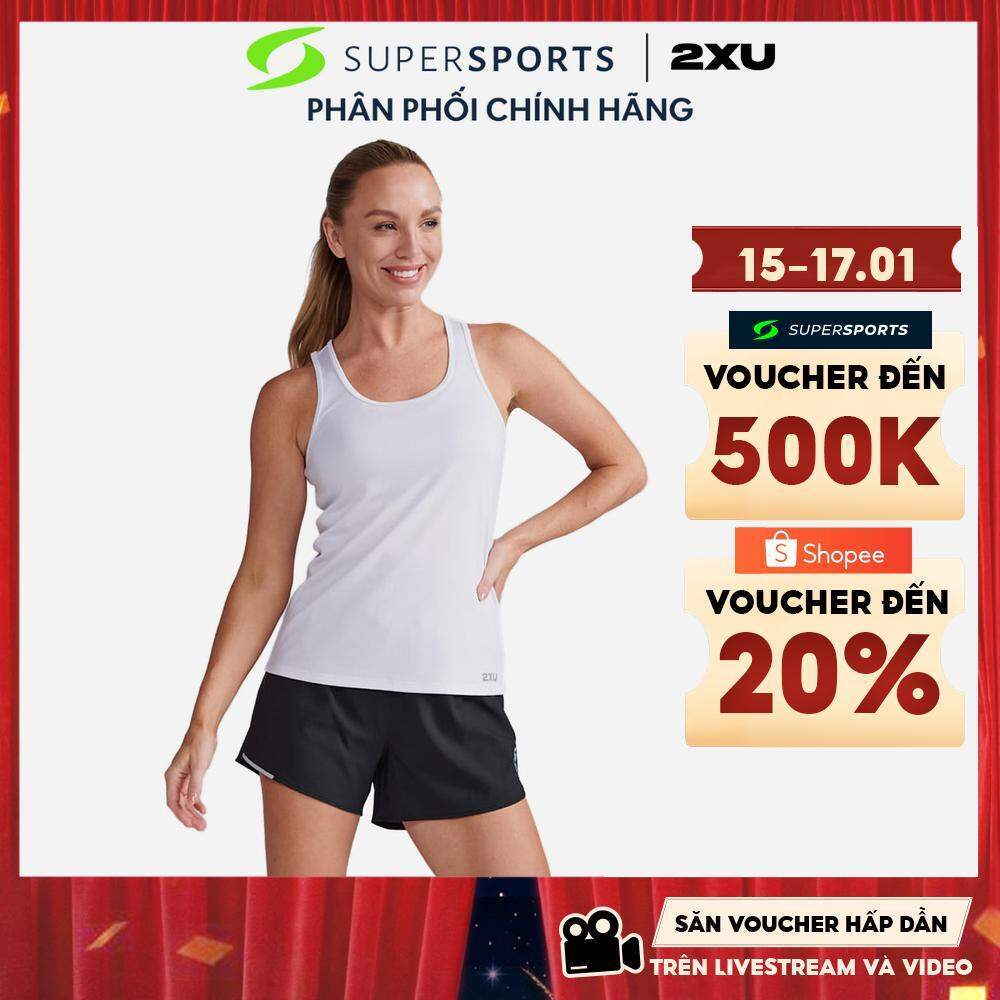 Áo Ba Lỗ Nữ 2XU Aero Singlet - Trắng - WR6928a-WHT/SRF